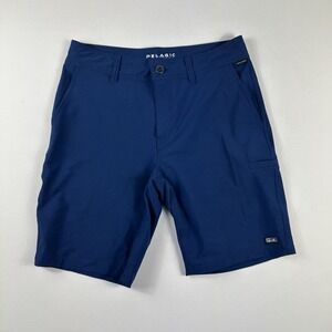 Pelagic High Performance Shorts Men 32 Blue Hybrid Stretch Fishing